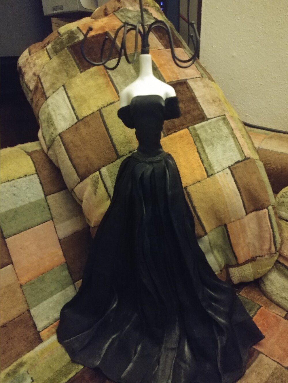 Black Dress Mannequin Jewelry Stand